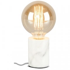 WHITE MARBLE TABLE LAMP 